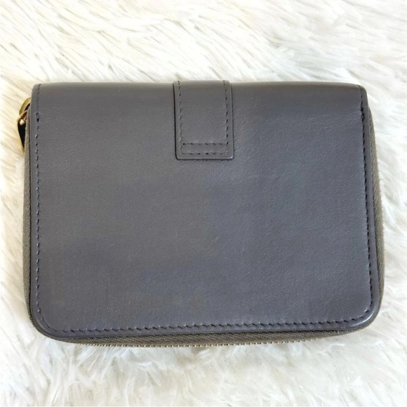 Yves Saint Laurent Gray Wallet with Gold Logo - Picture 4 of 13